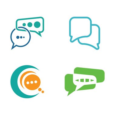 Konuşma balonu simgesi Logo şablonu vektör çizimi