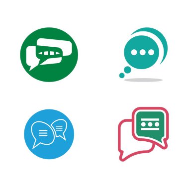 Konuşma balonu simgesi Logo şablonu vektör çizimi