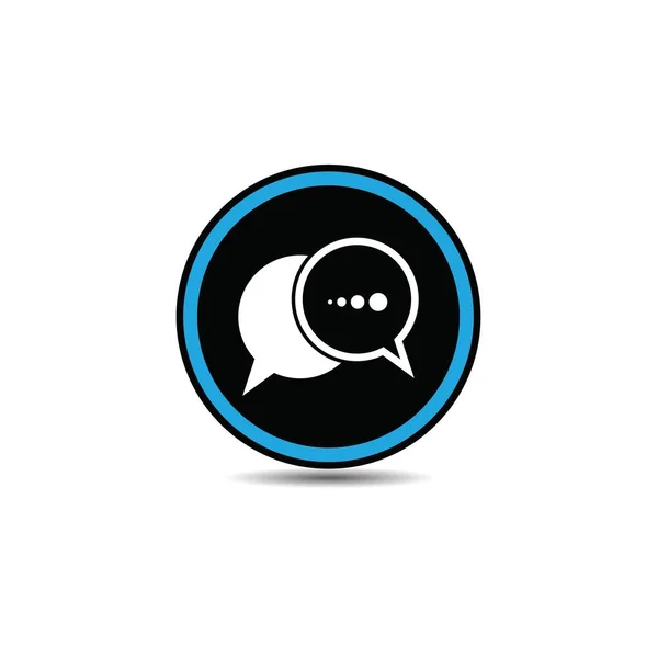 Konuşma Balonu Simgesi Logo Şablonu Vektör Çizimi — Stok Vektör