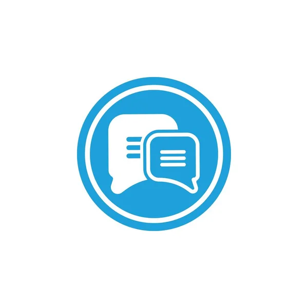 Konuşma Balonu Simgesi Logo Şablonu Vektör Çizimi — Stok Vektör