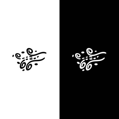 Rüzgar simgesi vektör çizim şablonu