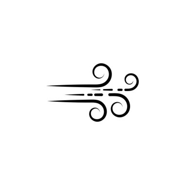 Rüzgar simgesi vektör çizim şablonu