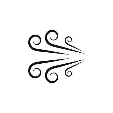 Rüzgar simgesi vektör çizim şablonu