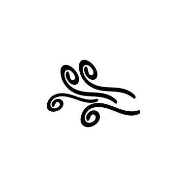 Rüzgar simgesi vektör çizim şablonu