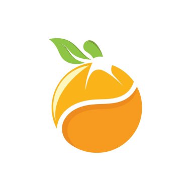 Turuncu logo tasarımı Vektör simgesi çizimi