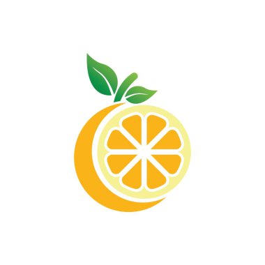 Turuncu logo tasarımı Vektör simgesi çizimi