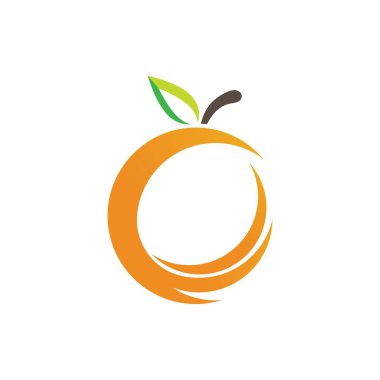 Turuncu logo tasarımı Vektör simgesi çizimi
