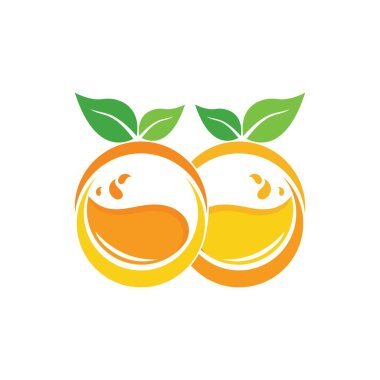 Turuncu logo tasarımı Vektör simgesi çizimi