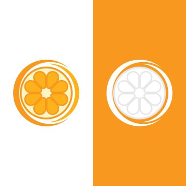 Turuncu logo tasarımı Vektör simgesi çizimi