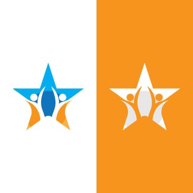 Yıldız simgesi şablon vektör illüstrasyon tasarımı