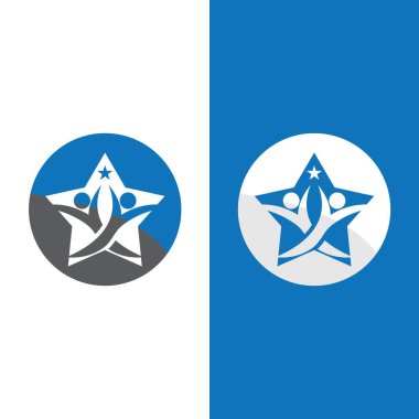 Yıldız simgesi şablon vektör illüstrasyon tasarımı