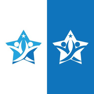 Yıldız simgesi şablon vektör illüstrasyon tasarımı