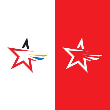 Yıldız simgesi şablon vektör illüstrasyon tasarımı