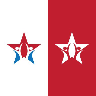 Yıldız simgesi şablon vektör illüstrasyon tasarımı