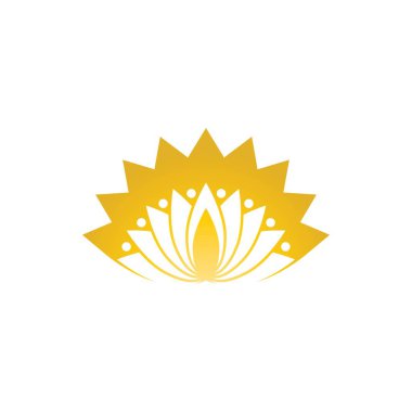 Güzellik Vektörü Nilüfer çiçekleri logo şablonu tasarımı simgesi