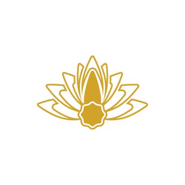 Güzellik Vektörü Nilüfer çiçekleri logo şablonu tasarımı simgesi