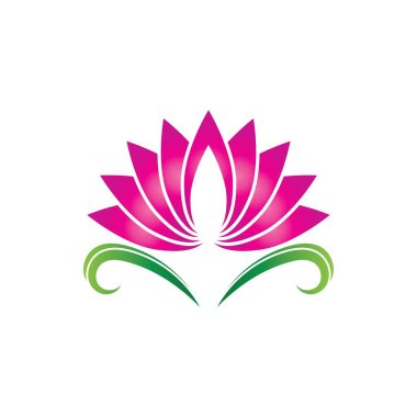 Güzellik Vektörü Nilüfer çiçekleri logo şablonu tasarımı simgesi