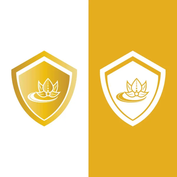 Beauty Vector Lotus Flowers Design Logo Template Icon — Stock Vector