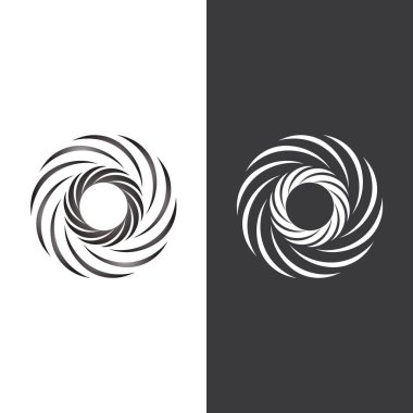 vortex vektör illüstrasyon simgesi Logo Şablonu tasarımı