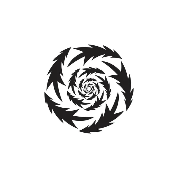 Vortice Icona Illustrazione Vettoriale Logo Template Design — Vettoriale Stock