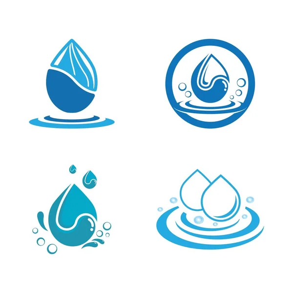 Agua Gota Logotipo Plantilla Vector Ilustración Diseño — Vector de stock