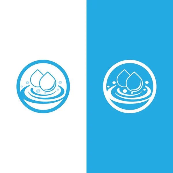 Damlası Logo Şablonu Vektör Çizimi Tasarımı — Stok Vektör
