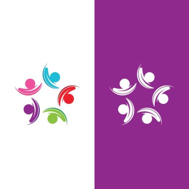 Topluluk, ağ ve sosyal simge tasarım şablonu