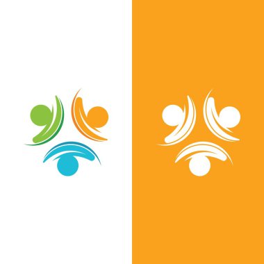 Topluluk, ağ ve sosyal simge tasarım şablonu