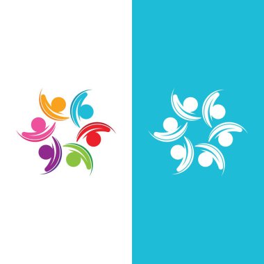 Topluluk, ağ ve sosyal simge tasarım şablonu