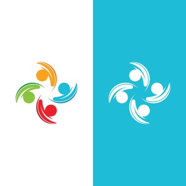 Topluluk, ağ ve sosyal simge tasarım şablonu