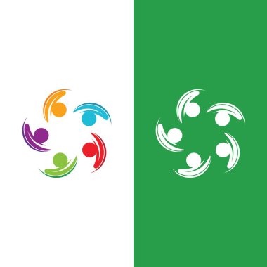 Topluluk, ağ ve sosyal simge tasarım şablonu