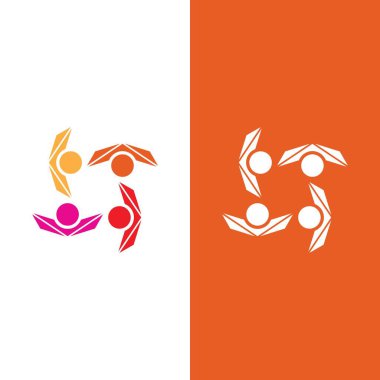 Topluluk, ağ ve sosyal simge tasarım şablonu