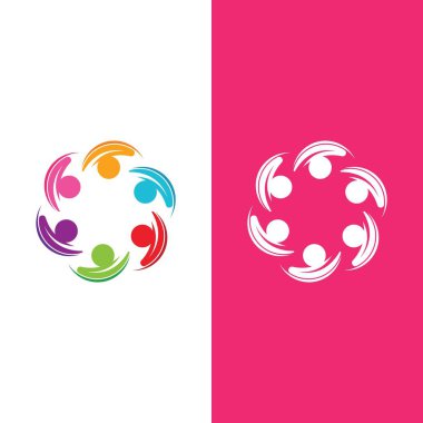 Topluluk, ağ ve sosyal simge tasarım şablonu