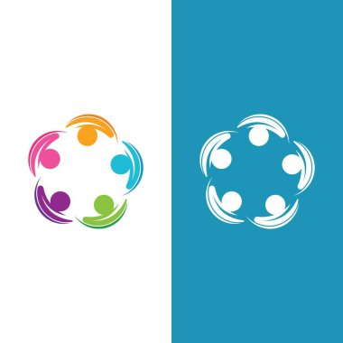 Topluluk, ağ ve sosyal simge tasarım şablonu