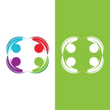 Topluluk, ağ ve sosyal simge tasarım şablonu