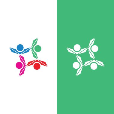 Topluluk, ağ ve sosyal simge tasarım şablonu