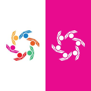 Topluluk, ağ ve sosyal simge tasarım şablonu