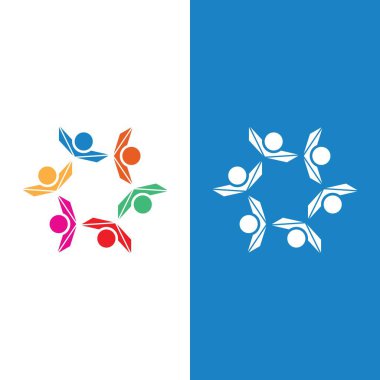 Topluluk, ağ ve sosyal simge tasarım şablonu