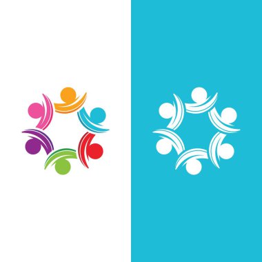 Topluluk, ağ ve sosyal simge tasarım şablonu