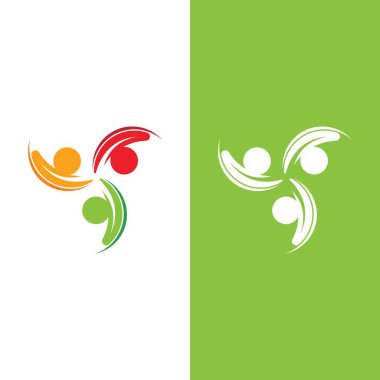 Topluluk, ağ ve sosyal simge tasarım şablonu