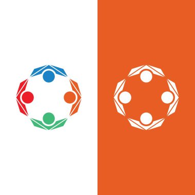 Topluluk, ağ ve sosyal simge tasarım şablonu