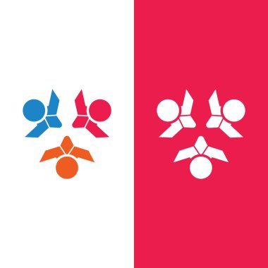 Topluluk, ağ ve sosyal simge tasarım şablonu