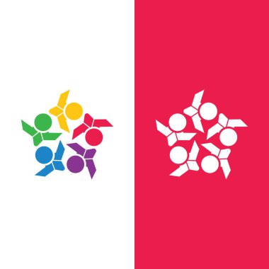 Topluluk, ağ ve sosyal simge tasarım şablonu