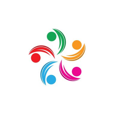 Topluluk, ağ ve sosyal simge tasarım şablonu