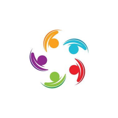 Topluluk, ağ ve sosyal simge tasarım şablonu