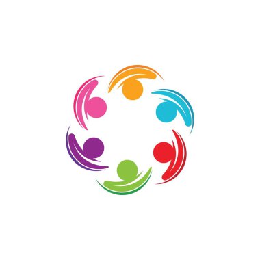 Topluluk, ağ ve sosyal simge tasarım şablonu