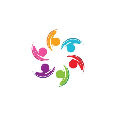 Topluluk, ağ ve sosyal simge tasarım şablonu