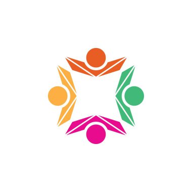 Topluluk, ağ ve sosyal simge tasarım şablonu