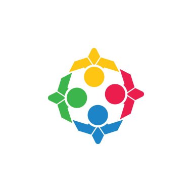 Topluluk, ağ ve sosyal simge tasarım şablonu