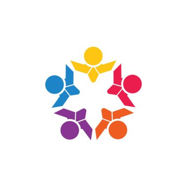 Topluluk, ağ ve sosyal simge tasarım şablonu